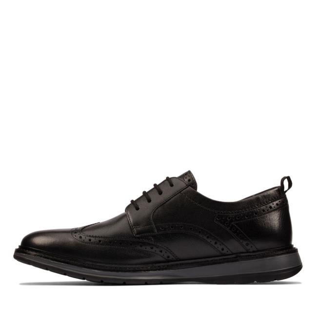 Buty Brogue Męskie Clarks Chantry Wing Czarne | CLK781TFC