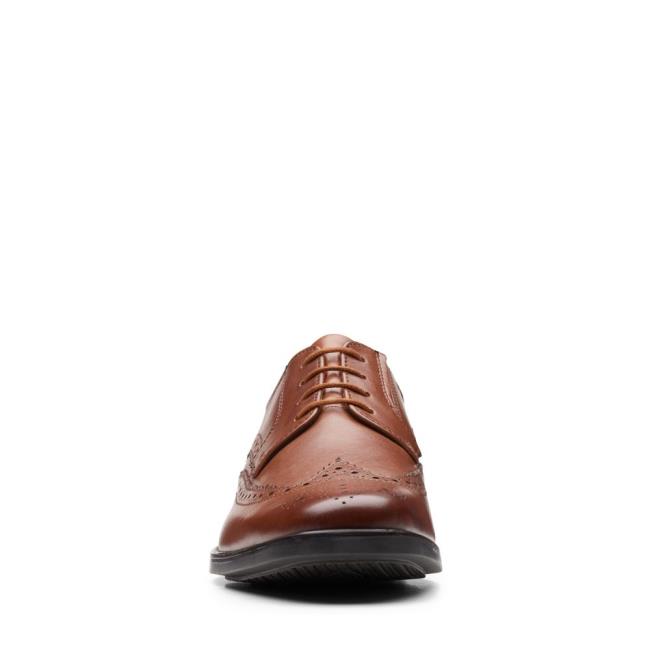 Buty Brogue Męskie Clarks Howard Wing Ciemny Brązowe | CLK930EVT