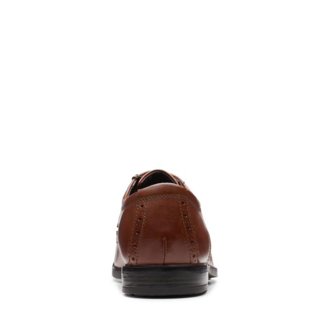 Buty Brogue Męskie Clarks Howard Wing Ciemny Brązowe | CLK930EVT