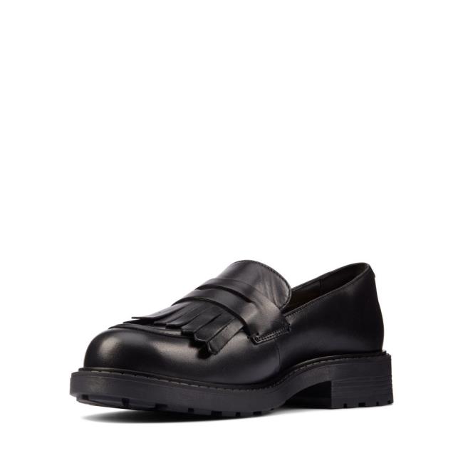 Buty Płaskie Damskie Clarks Orinoco 2 Loafer Czarne | CLK319UAT