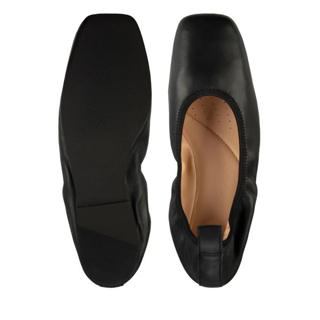 Buty Płaskie Damskie Clarks Pure Ballet Czarne | CLK921KWV