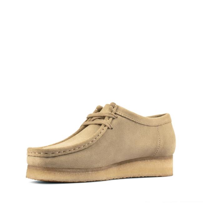 Buty Płaskie Damskie Clarks Wallabee Brązowe | CLK847NIW