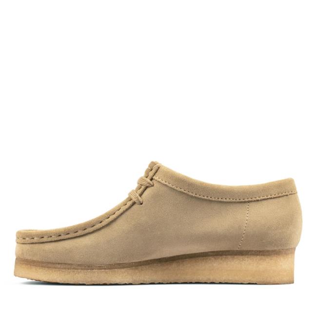 Buty Płaskie Damskie Clarks Wallabee Brązowe | CLK847NIW