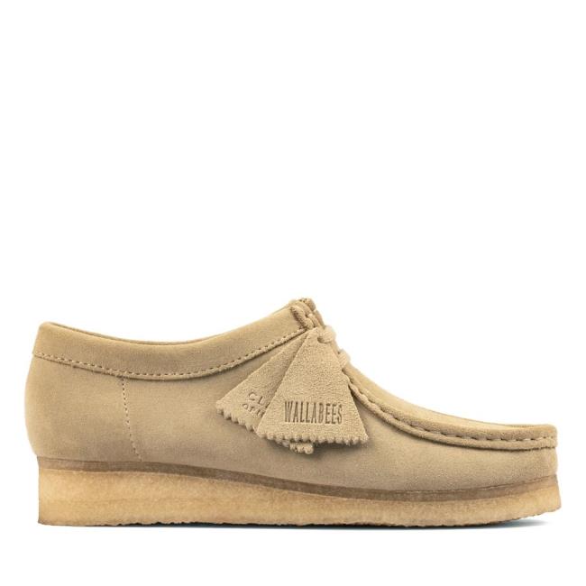 Buty Płaskie Damskie Clarks Wallabee Brązowe | CLK847NIW