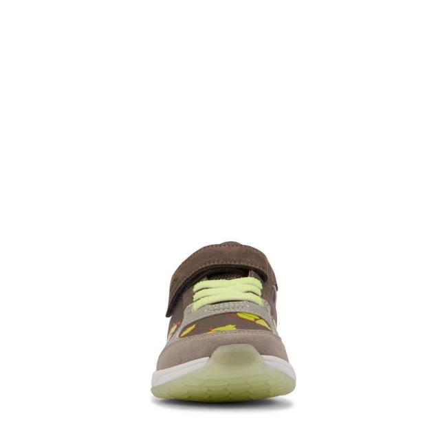 Buty Szkolne Chłopięce Clarks Aeon Glow Kid Szare | CLK764GHO