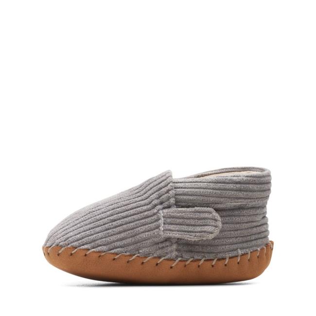 Buty Szkolne Chłopięce Clarks Atlas LRG Szare | CLK764AJK