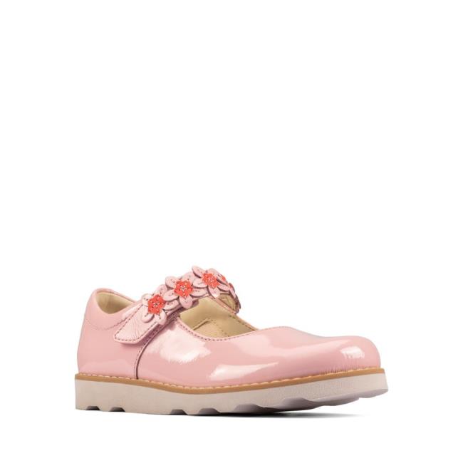 Buty Szkolne Dziewczynka Clarks Crown Petal Kid Głęboka Różowe | CLK953RPH