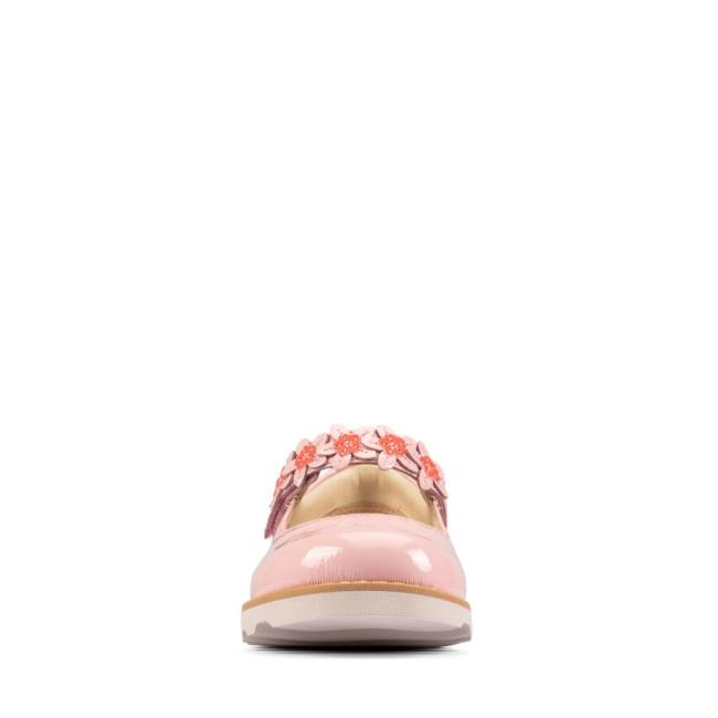 Buty Szkolne Dziewczynka Clarks Crown Petal Kid Głęboka Różowe | CLK953RPH