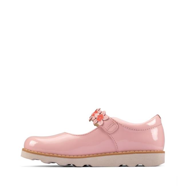 Buty Szkolne Dziewczynka Clarks Crown Petal Kid Głęboka Różowe | CLK953RPH