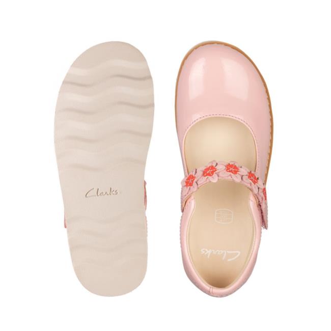 Buty Szkolne Dziewczynka Clarks Crown Petal Kid Głęboka Różowe | CLK953RPH