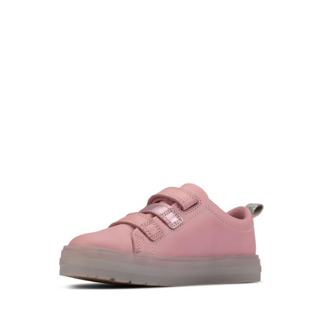 Buty Szkolne Dziewczynka Clarks Flare Shell Lo Kid Różowe | CLK281TGK