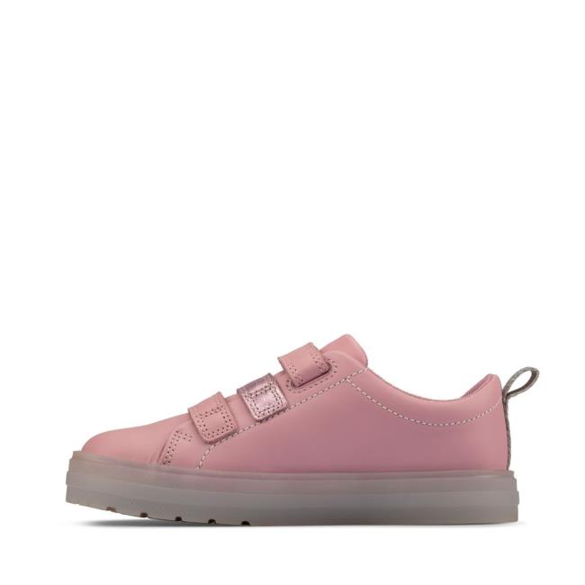 Buty Szkolne Dziewczynka Clarks Flare Shell Lo Kid Różowe | CLK281TGK