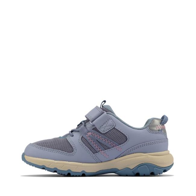 Buty Szkolne Dziewczynka Clarks Rock Trek Kid Głęboka Niebieskie | CLK968AMR