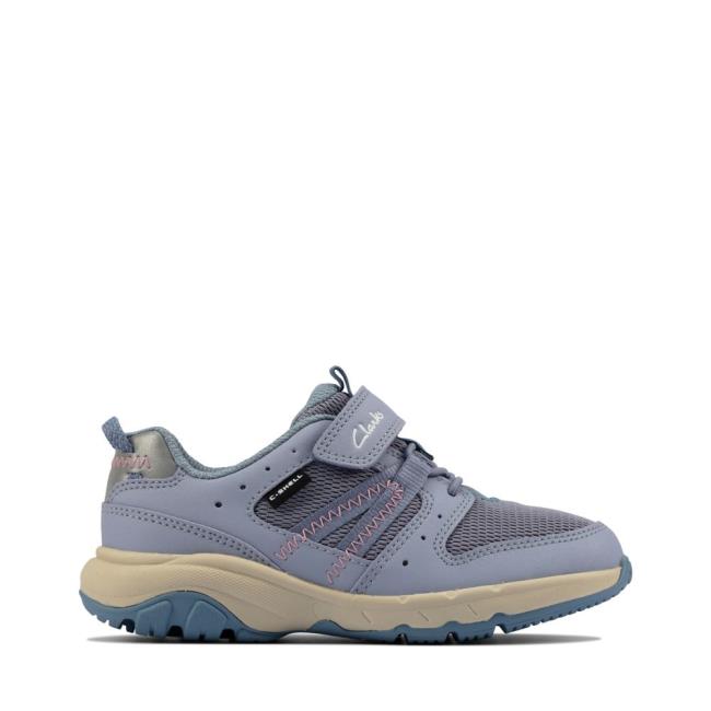 Buty Szkolne Dziewczynka Clarks Rock Trek Kid Głęboka Niebieskie | CLK968AMR