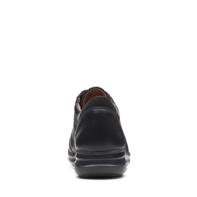 Czarne Buty Damskie Clarks Appley Tie Czarne | CLK315CMW