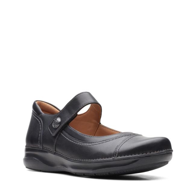 Czarne Buty Damskie Clarks Appley Walk Czarne | CLK748KHW