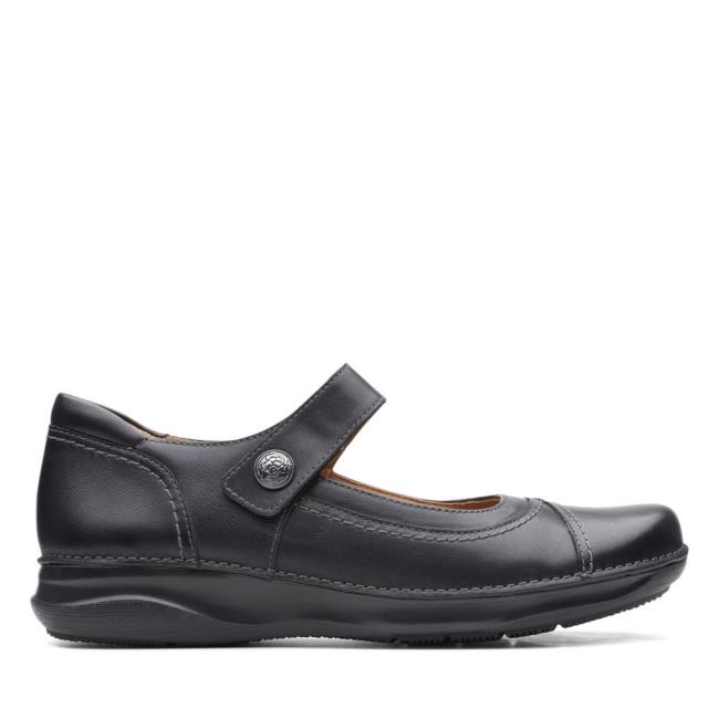 Czarne Buty Damskie Clarks Appley Walk Czarne | CLK748KHW