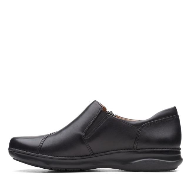 Czarne Buty Damskie Clarks Appley Zip Czarne | CLK489SBV