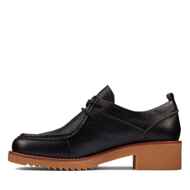 Czarne Buty Damskie Clarks Eden Mid Koronkowe Czarne | CLK540JSQ