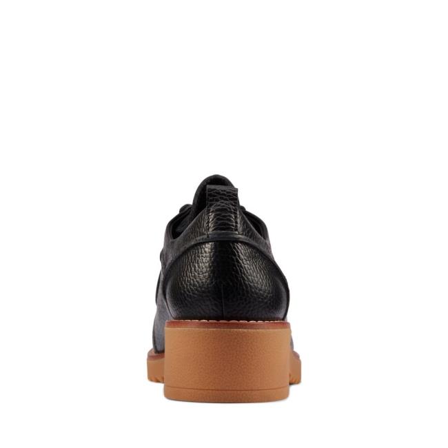 Czarne Buty Damskie Clarks Eden Mid Koronkowe Czarne | CLK540JSQ