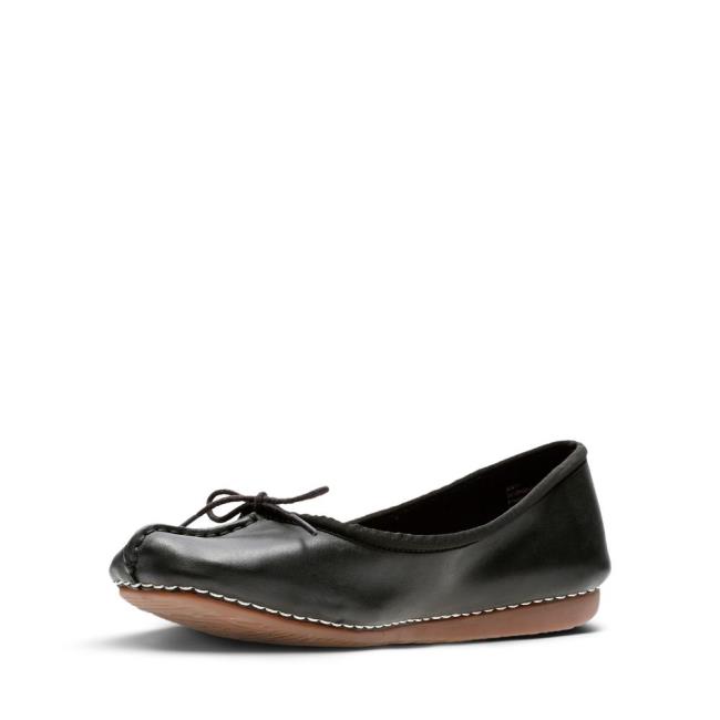 Czarne Buty Damskie Clarks Freckle Ice Czarne | CLK379TLK