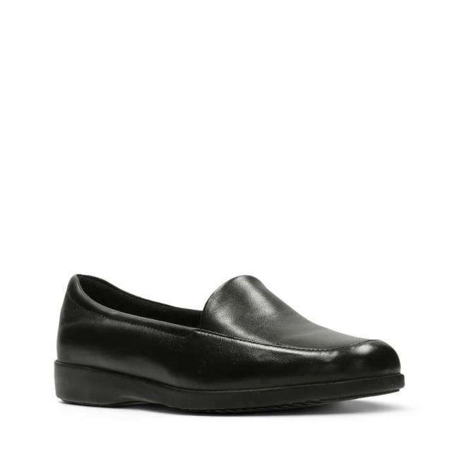 Czarne Buty Damskie Clarks Georgia Czarne | CLK715LKC