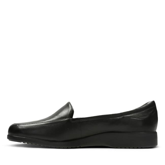 Czarne Buty Damskie Clarks Georgia Czarne | CLK715LKC