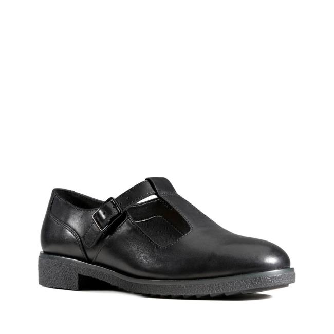 Czarne Buty Damskie Clarks Griffin Town Czarne | CLK651KIZ