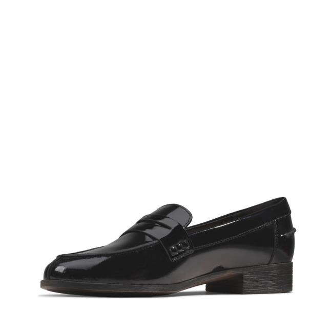 Czarne Buty Damskie Clarks Hamble Loafer Czarne | CLK482GXC