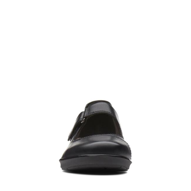 Czarne Buty Damskie Clarks Hope Henley Czarne | CLK743YCE