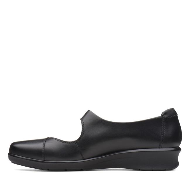 Czarne Buty Damskie Clarks Hope Henley Czarne | CLK743YCE