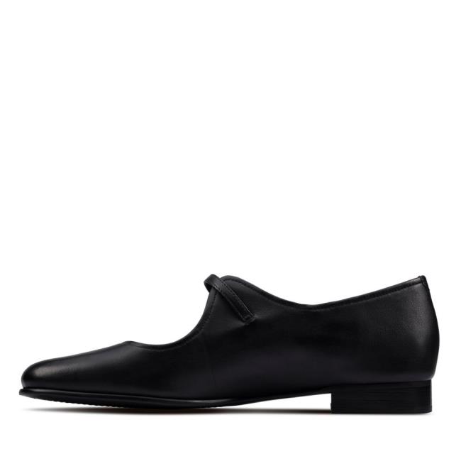 Czarne Buty Damskie Clarks Pure Płaskie Czarne | CLK463WTH