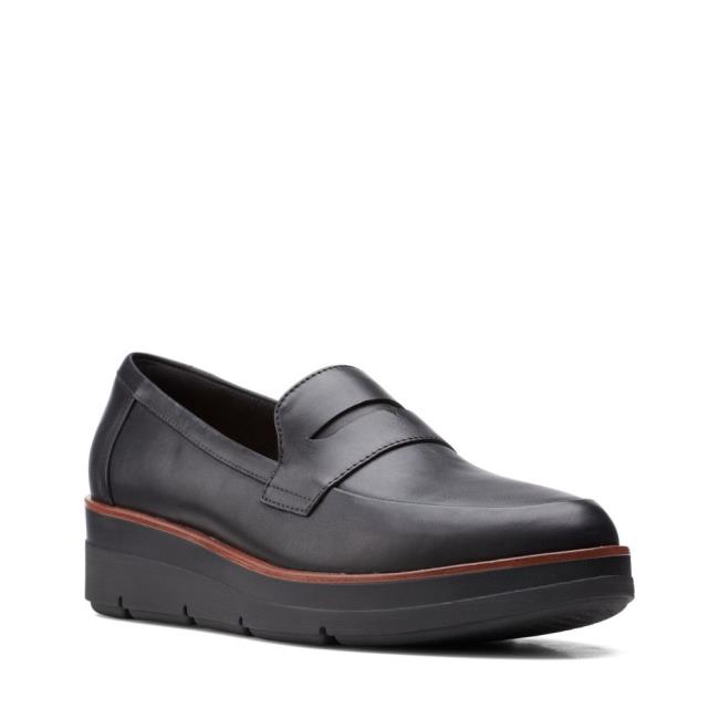 Czarne Buty Damskie Clarks Shaylin Step Czarne | CLK924OYL