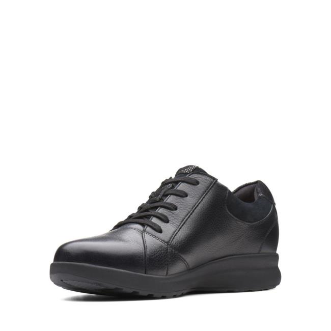 Czarne Buty Damskie Clarks Un Adorn Koronkowe Czarne | CLK591KWF