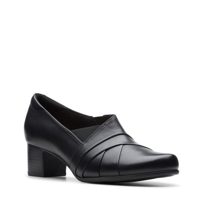 Czarne Buty Damskie Clarks Un Damson Adele Czarne | CLK637SOQ