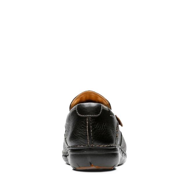 Czarne Buty Damskie Clarks Un Loop Czarne | CLK213PYJ