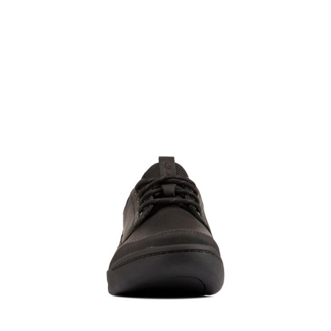 Czarne Buty Męskie Clarks Ashcombe Lo GORE-TEX Czarne | CLK381TPK