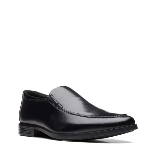 Czarne Buty Męskie Clarks Howard Edge Czarne | CLK920YUF