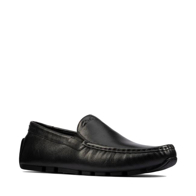 Czarne Buty Męskie Clarks Oswick Edge Czarne | CLK340RUM