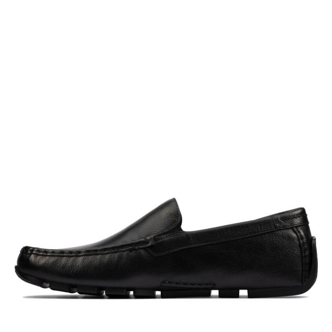 Czarne Buty Męskie Clarks Oswick Edge Czarne | CLK340RUM