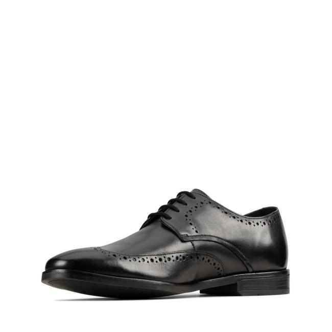 Czarne Buty Męskie Clarks Stanford Limit Czarne | CLK026UMF