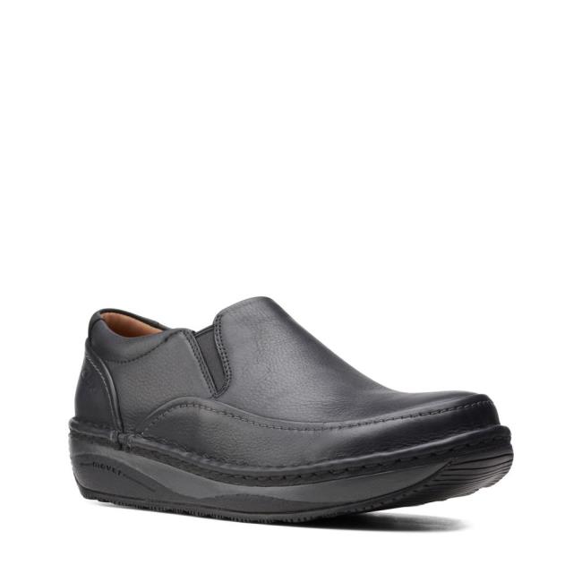 Czarne Buty Męskie Clarks Un Soul Step Czarne | CLK382RXS