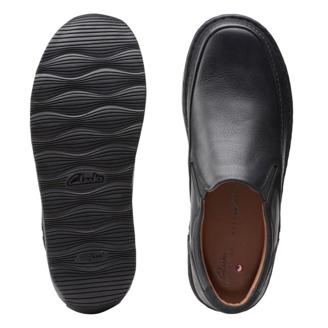 Czarne Buty Męskie Clarks Un Soul Step Czarne | CLK382RXS