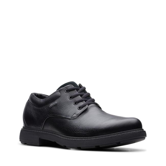 Czarne Buty Męskie Clarks Un Tread Lo GORE-TEX Czarne | CLK795SAB