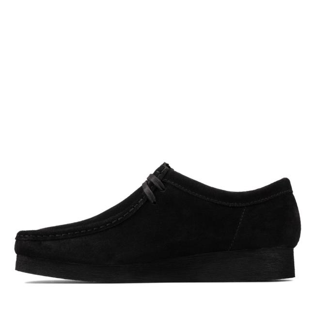 Czarne Buty Męskie Clarks Wallabee 2 Czarne | CLK140TRZ