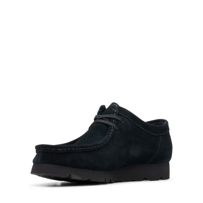 Czarne Buty Męskie Clarks Wallabee GORE-TEX Czarne | CLK128GRQ