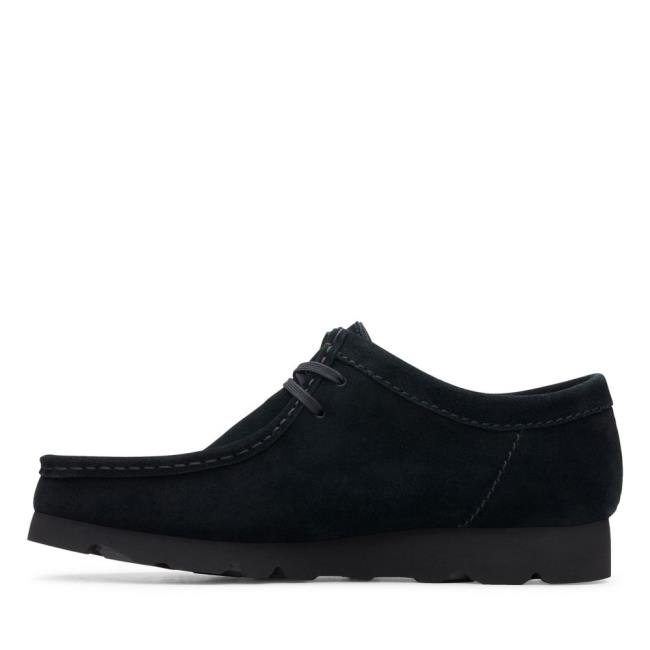 Czarne Buty Męskie Clarks Wallabee GORE-TEX Czarne | CLK128GRQ