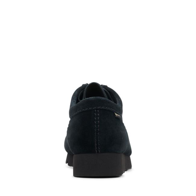 Czarne Buty Męskie Clarks Wallabee GORE-TEX Czarne | CLK128GRQ