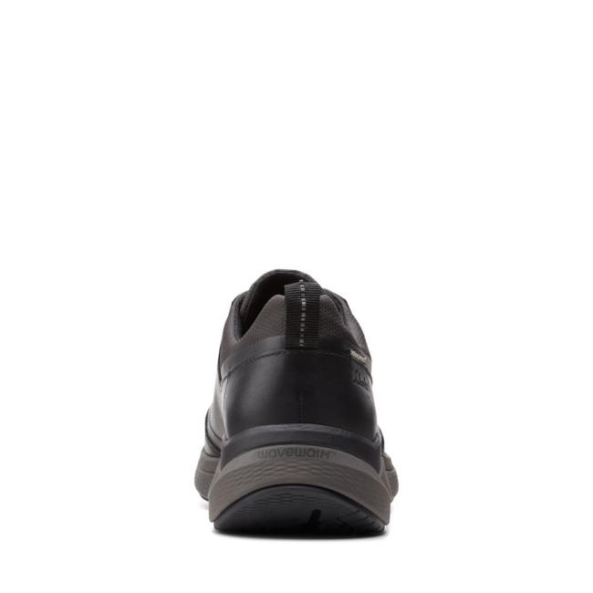 Czarne Buty Męskie Clarks Wave 2.0 Vibe Czarne | CLK841QRM