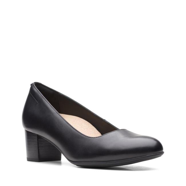 Czółenka Damskie Clarks Linnae Pump Czarne | CLK812ZEA